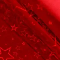 Бумага голографическая &laquo;Звездопад&raquo;, красная, 70&times;100 см
