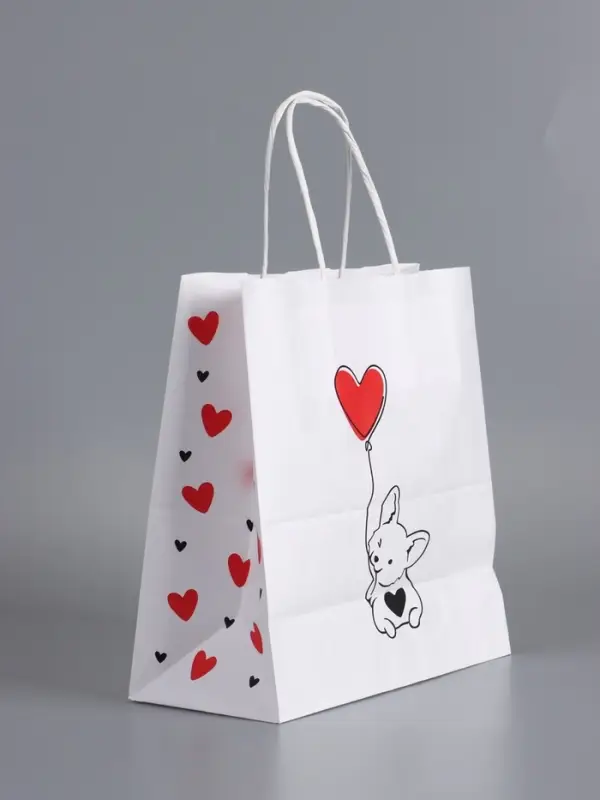 Пакеты подарочные, "С Днем Рождения", 22 х 12 х 25 см , набор 4 шт