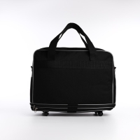 Сумка дорожная 20" на колёсах, отдел на молнии, с увеличением, наружный карман, длинный ремень, цвет чёрный