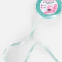 Лента атласная, 6 мм, 23&plusmn;1 м, голубая №211