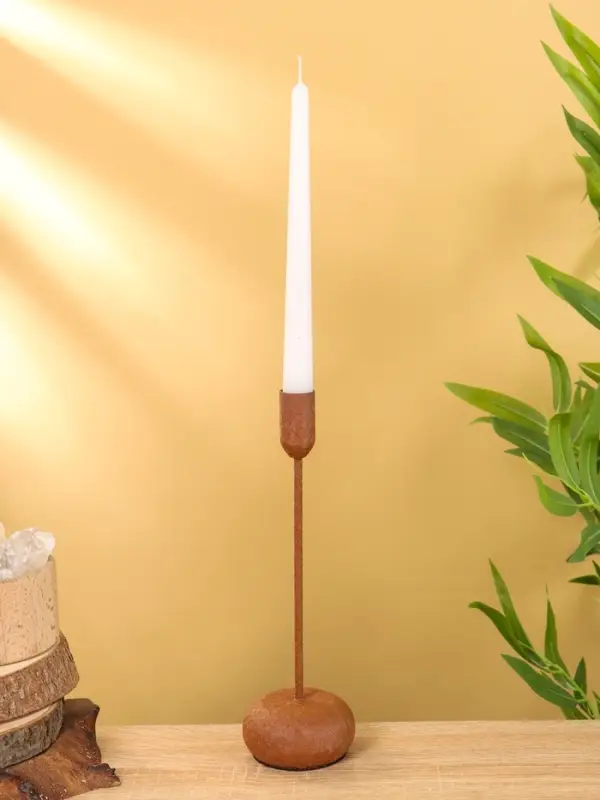 Подсвечник на 1 свечу текстурный "Бисквит" 8х8х25,5 см