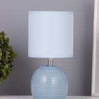 Лампа настольная "Бриз" 1х40Вт Е14 голубой 13х13х25см