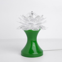 Световой прибор &laquo;Цветок&raquo; 12.5 см, свечение RGB, 220 В, зелёный