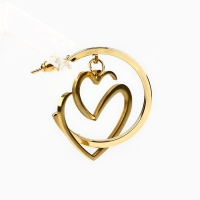 Серьги - кольца с подвесом сердцем &laquo;Для нежного образа&raquo;, 3 см