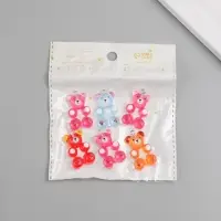 Подвеска для творчества акрил "Мишка леденцовый" МИКС 3,1х2х1 см