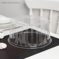 Крышка для тортницы пластиковая одноразовая ПР-Т-1430, 25&times;13 см, внутренний 22&times;11,7 см, прозрачная, 160 шт/уп