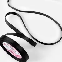 Лента атласная, 10 мм &times; 23 &plusmn; 1 м, цвет чёрный №39