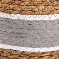 Набор кашпо "Инга" серая полоса, 20,5х25/25,5х28/27х33см