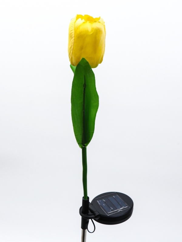 Штекер с подсветкой "Тюльпан" желтый, 8х70см