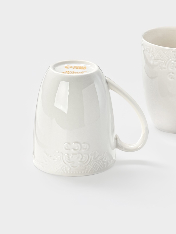 Набор кружек WY Venecia, 400 мл, набор 2 шт., фарфор, белые