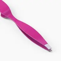 Щеточка и пинцет д/бровей и ресниц складная 10,5см металл/пластик МИКС пакет QF