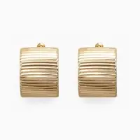 Серьги металл "Дуга" тренд, цвет золото