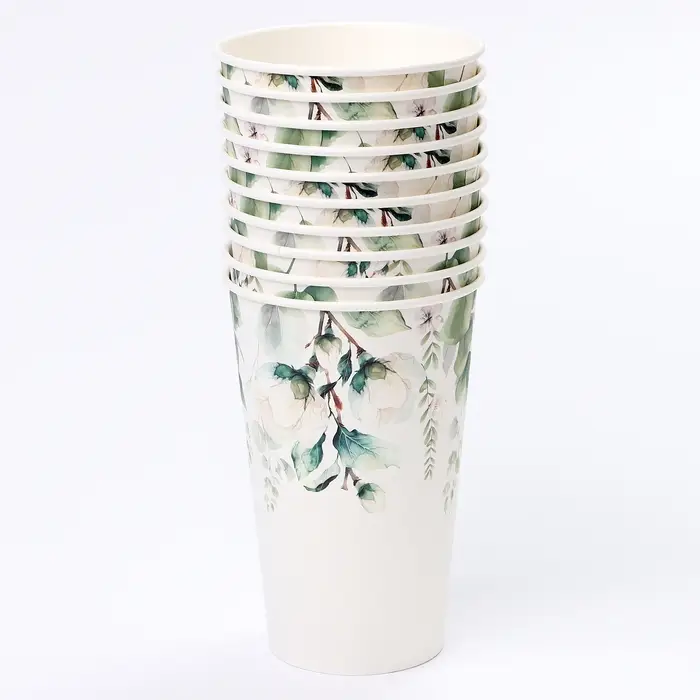 Стакан одноразовый бумажный &laquo;Зелень&raquo;, 400 мл