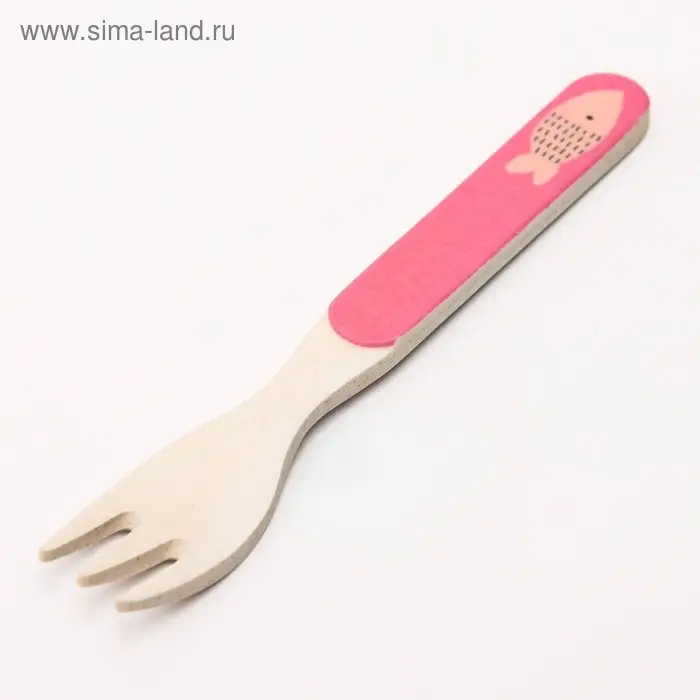Вилка для кормления, бамбук, МИКС