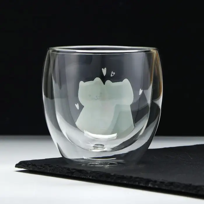 Стакан с двойными стенками &laquo;Котики&raquo;, 250 мл
