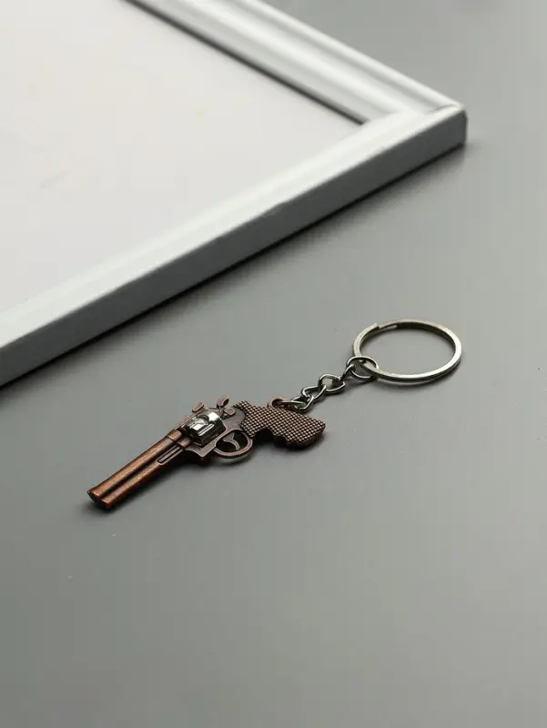 Брелок металл "Револьвер" крутится барабан МИКС 5,8х2,8х0,9 см