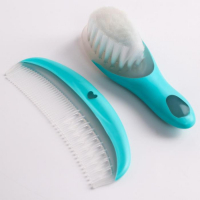 Набор для ухода за волосами &laquo;Мишка Принц&raquo;, расческа и щетка, цвет бирюзовый