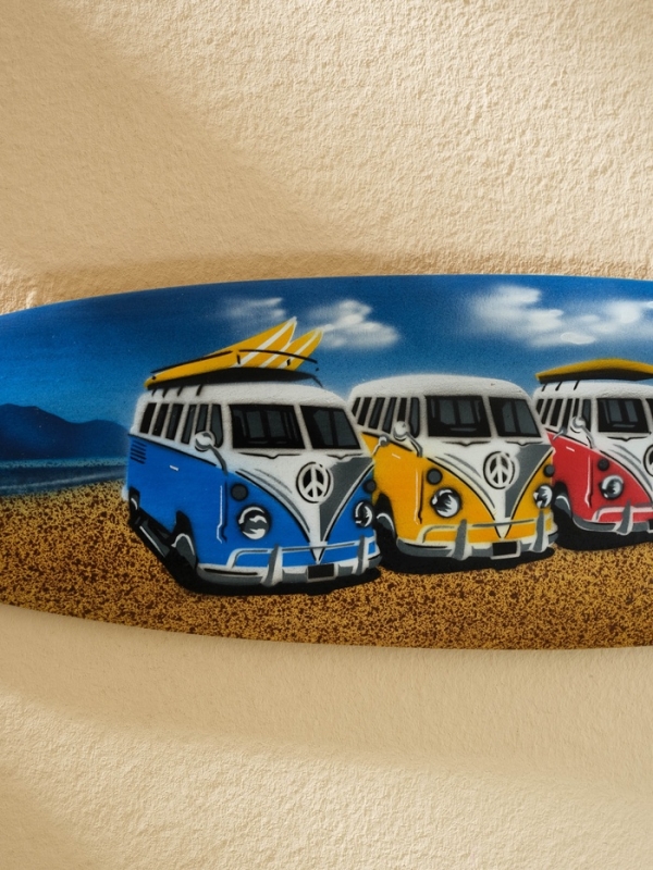 Панно "Доска для сёрфа "Три Сплитти" дерево 40х11 см