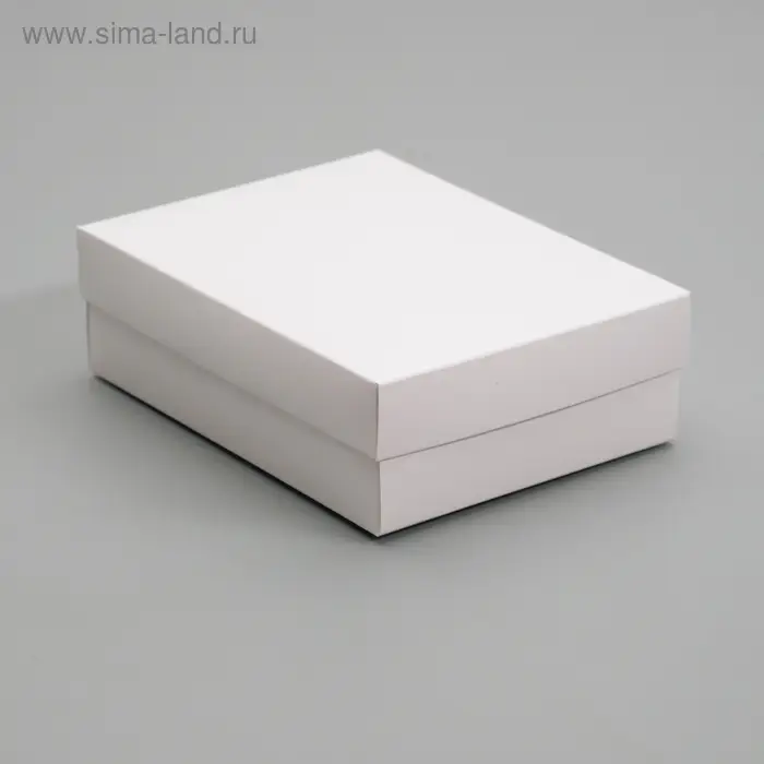 Коробка картонная без окна, белая, 16,5 х 12,5 х 5,2 см