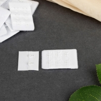 Застёжка для бюстгальтера, 3 ряда 2 крючка, 3,3 &times; 2,8 см, 3,3 &times; 5 см, 10 шт, цвет белый