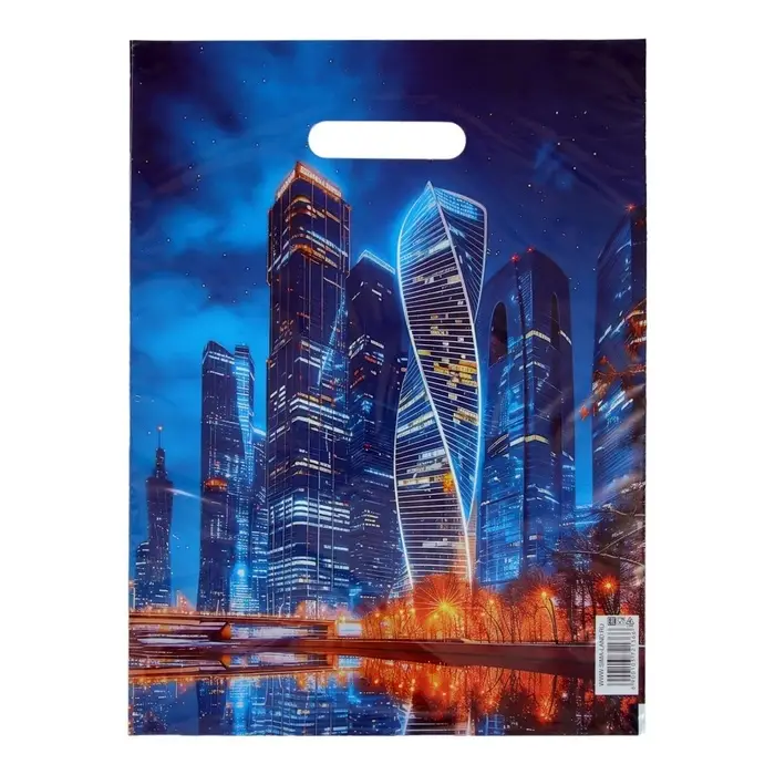 Пакет подарочный &laquo;Москва&raquo;, полиэтиленовый с вырубной ручкой, 30&times;40 см 50 мкм