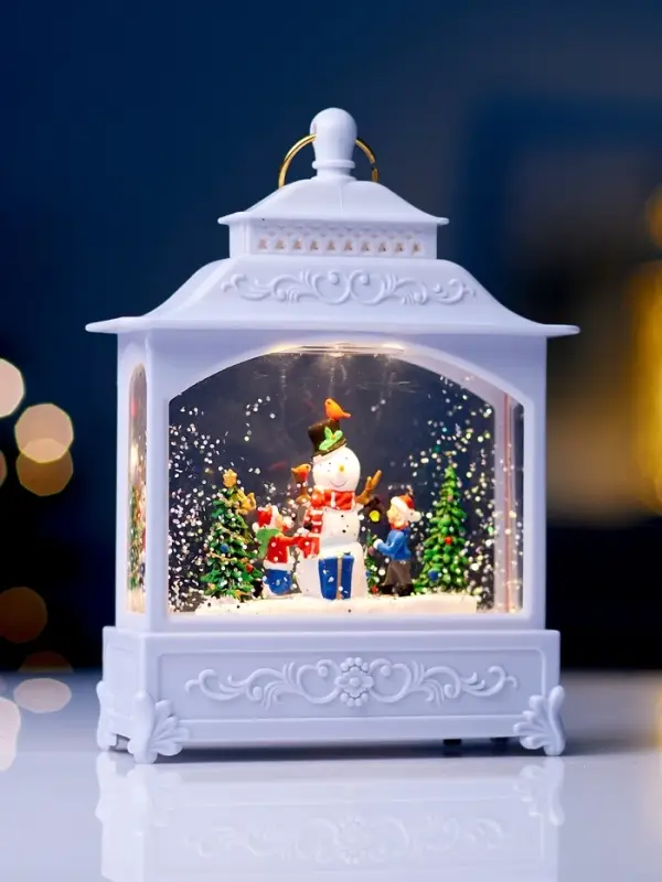 Фигура светодиодная "Снеговик" 5.5х14х19.5 см, 3хААА (не в компл.), музыка, USB, Т/БЕЛЫЙ