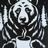 Термос "Calm and happy", чёрный, 600мл