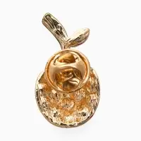 Брошь "Вишня стразинка", цвет красно-зелёный в золоте