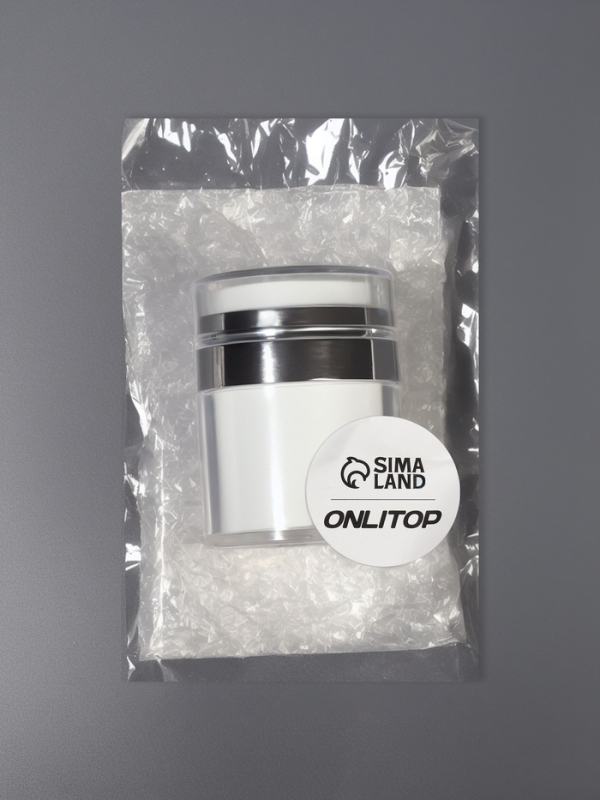 Бутылочка д/хранения с дозатором 30мл d5,5*7,2см бел/серебр накл ОТ