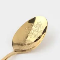 Набор ложек столовых 6 шт "Эмили" 20,5 см, цвет золото