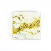 Коробка для кондитерских изделий с пластиковой крышкой &laquo;Золото&raquo;, 15 х 15 х 3 см