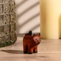 Сувенир &laquo;Причудливый кот&raquo;, 5.5&times;4.5&times;2.5 см, дерево