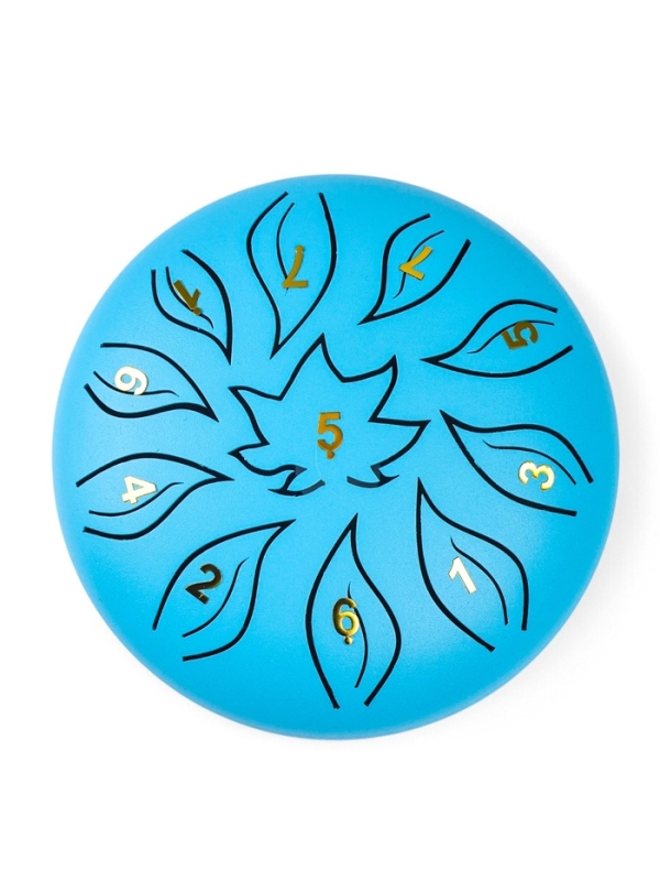 Глюкофон - музыкальный инструмент, цветок синий, 11 лепестков, 18 х 18 х 11 см