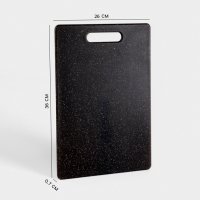 Доска разделочная Доляна &laquo;Морбио&raquo;, пластик PP, 36&times;26&times;0.7 см, чёрная