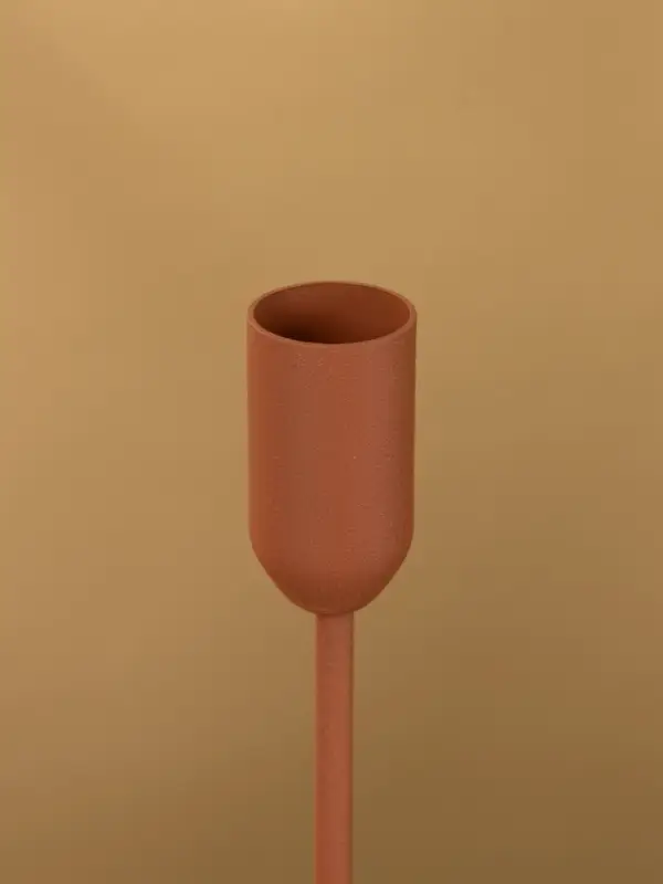 Подсвечник на 1 свечу текстурный "Терракотовый" 8х8х20 см