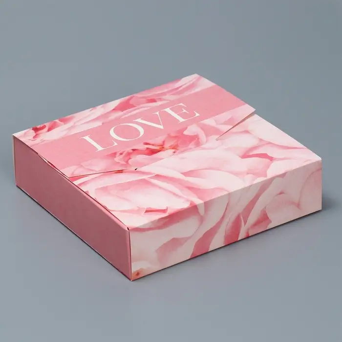 Коробка подарочная складная конверт, упаковка,&laquo;Розы&raquo;, 15 х 15 х 4 см