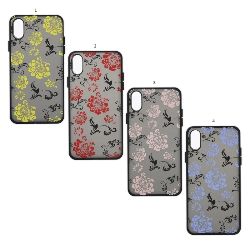 Чехол Iph X Цветы PC+TPU