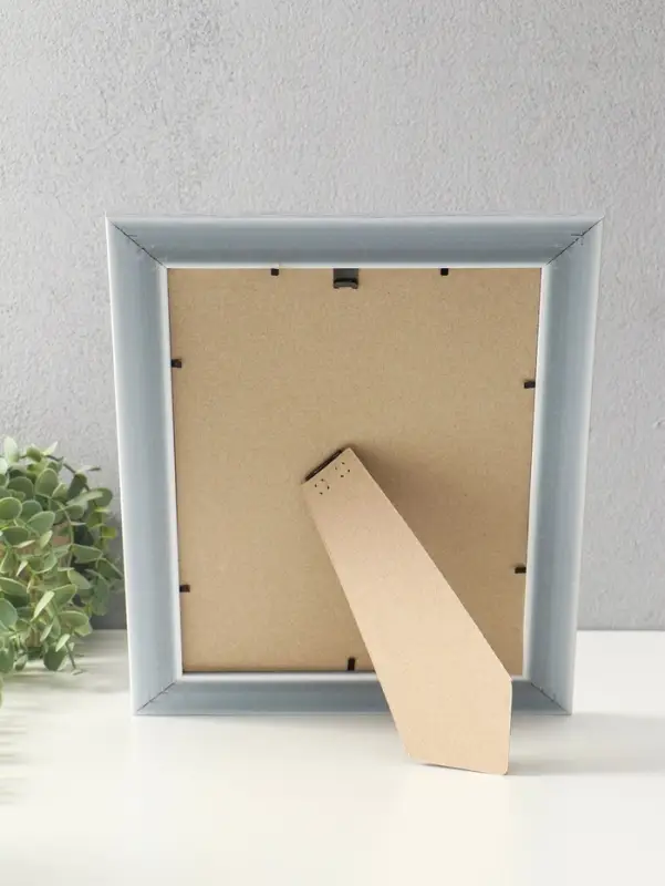 Фоторамка 21х30 см (с ножкой) "Luxe Elegance" пластик, серо-голубой, (пластик экран)