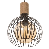 Светильник "Клубок" 1х40Вт Е27 черный 28х28х28см