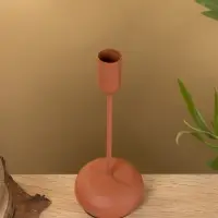 Подсвечник на 1 свечу текстурный "Терракотовый" 8х8х20 см