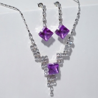 Набор 2 предмета: серьги, колье &laquo;Лёгкий флирт&raquo;, ромбики, цвет МИКС, 45 см