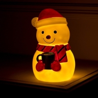 Светодиодная фигура &laquo;Снеговик&raquo; 9 &times; 20 &times; 9 см, пластик, батарейки LR44х3 (в комплекте), свечение тёплое белое