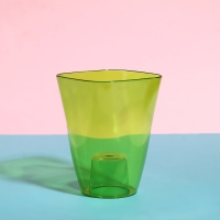 Горшок для орхидей, 1,5 л, 13 &times; 17 см, пластик, прозрачно-зелёный