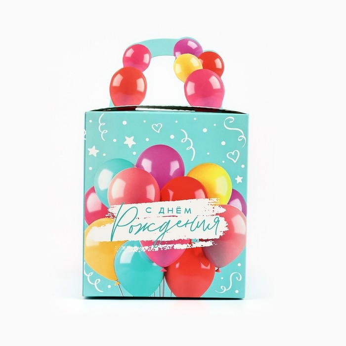 Коробка складная &laquo;Яркие шары&raquo; 14 х 16 х 14 см