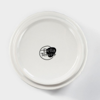 Банка для хранения сыпучих продуктов BellaTenero &laquo;Листья&raquo;, 330 мл, d=10 см, с бамбуковой крышкой, фарфоровая, цвет белый