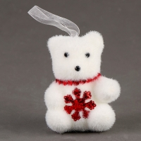 Игрушка из пенопласта &laquo;Мишки&raquo; со снежинками, 8 см