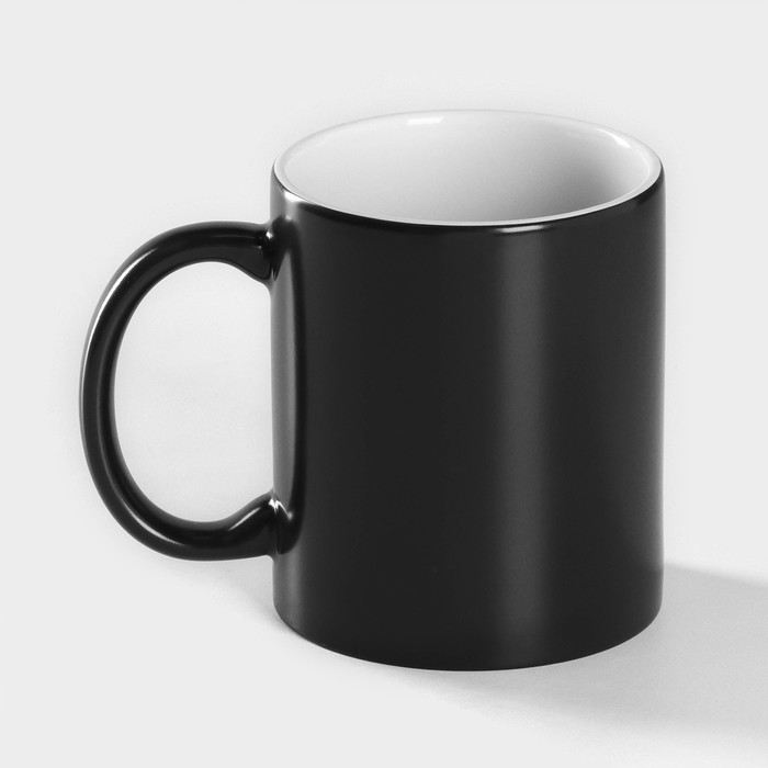 Кружка - хамелеон керамическая Доляна, 320 мл, цвет чёрный