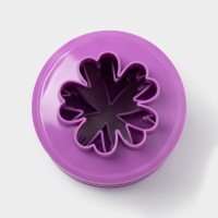 Формы для печенья Доляна &laquo;Цветочки&raquo;, пластик, набор 4 шт, фиолетовые