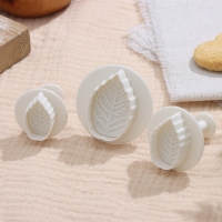 Набор плунжеров кондитерских Доляна &laquo;Лист&raquo;, 3 шт, d=3,2/4/5 см