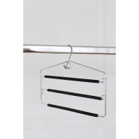 Плечики - вешалка для одежды LaDо́m Doux, 37&times;31см, многоуровневая, антискользящее покрытие, цвет чёрный